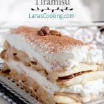 Cappuccino Yogurt Tiramisu - an easy "tiramisu" recipe using cappuccino yogurt in place of the classic mascarpone. https://www.lanascooking.com/cappuccino-yogurt-tiramisu-recipe/