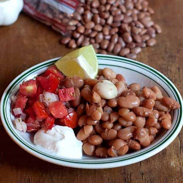 Pinto Beans with Fresh Tomato Relish