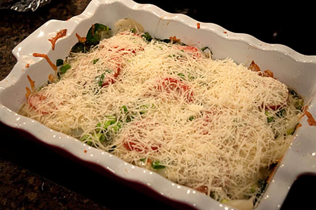 Gratin after baking.