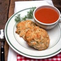 Easy Herbed Drop Biscuits flavored with fresh dill and chives. A great accompaniment for your winter soups and stews. https://www.lanascooking.com/herbed-drop-biscuits/