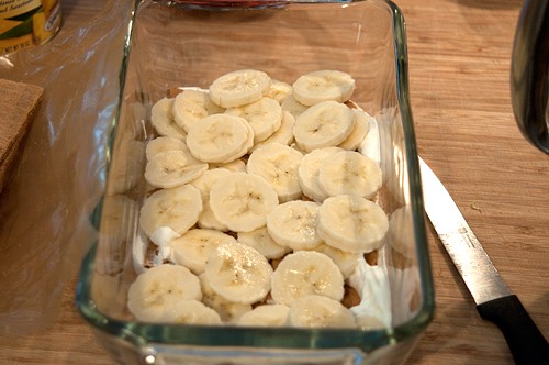 Banana layer for Banana Split Icebox Cake