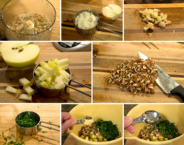 Mix stuffing or Apple Pecan Stuffed Pork Chops