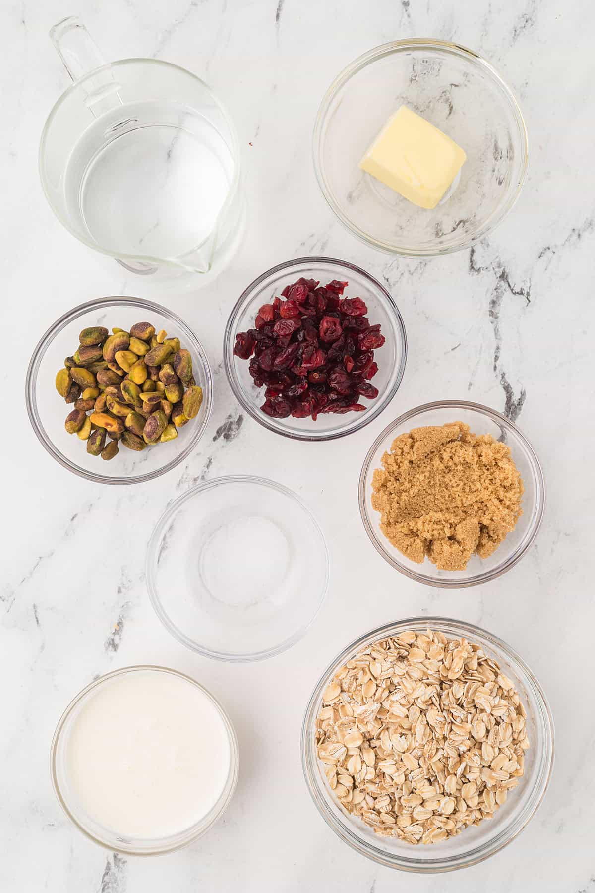 All ingredients needed to make the recipe.