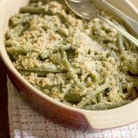 These Green Beans Caesar are a delicious side dish and a change of pace from the usual steamed beans. Goes with anything from chicken to pork to fish. https://www.lanascooking.com/green-beans-caesar/