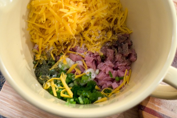 Dip ingredients in a mixing bowl.