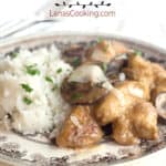 A serving of the recipe on a dinner plate.