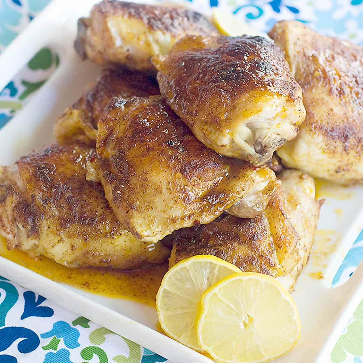 Lemon and Honey Glazed Chicken Thighs