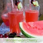 Deliciously refreshing summer time drink - a mix of watermelon juice, sparkling cherry juice, and lime. https://www.lanascooking.com/watermelon-cherry-limeade