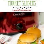 Use Campbell's Apple Bourbon Pulled Pork Slow Cooker sauce to make these turkey sliders quick and easy! Five minute prep, all day rewards! https://www.lanascooking.com/apple-bourbon-barbecue-turkey-sliders