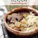 Use up your Thanksgiving leftovers to make this satisfying and delicious turkey, mushroom, and potato soup. https://www.lanascooking.com/turkey-mushroom-and-potato-soup/
