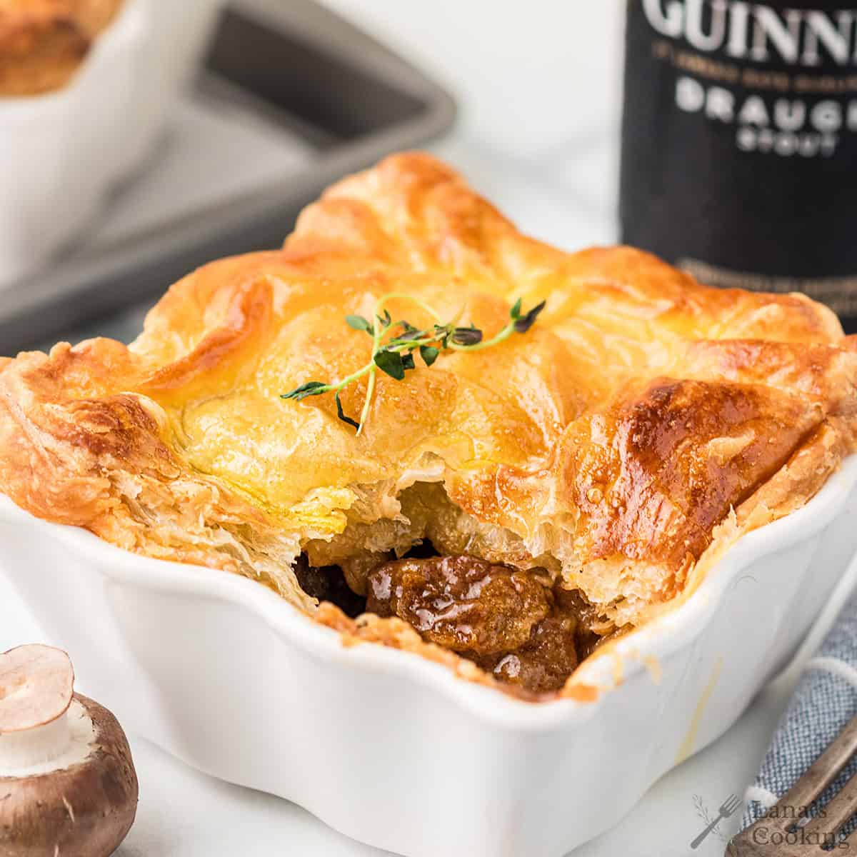 Finished beef and stout pies.