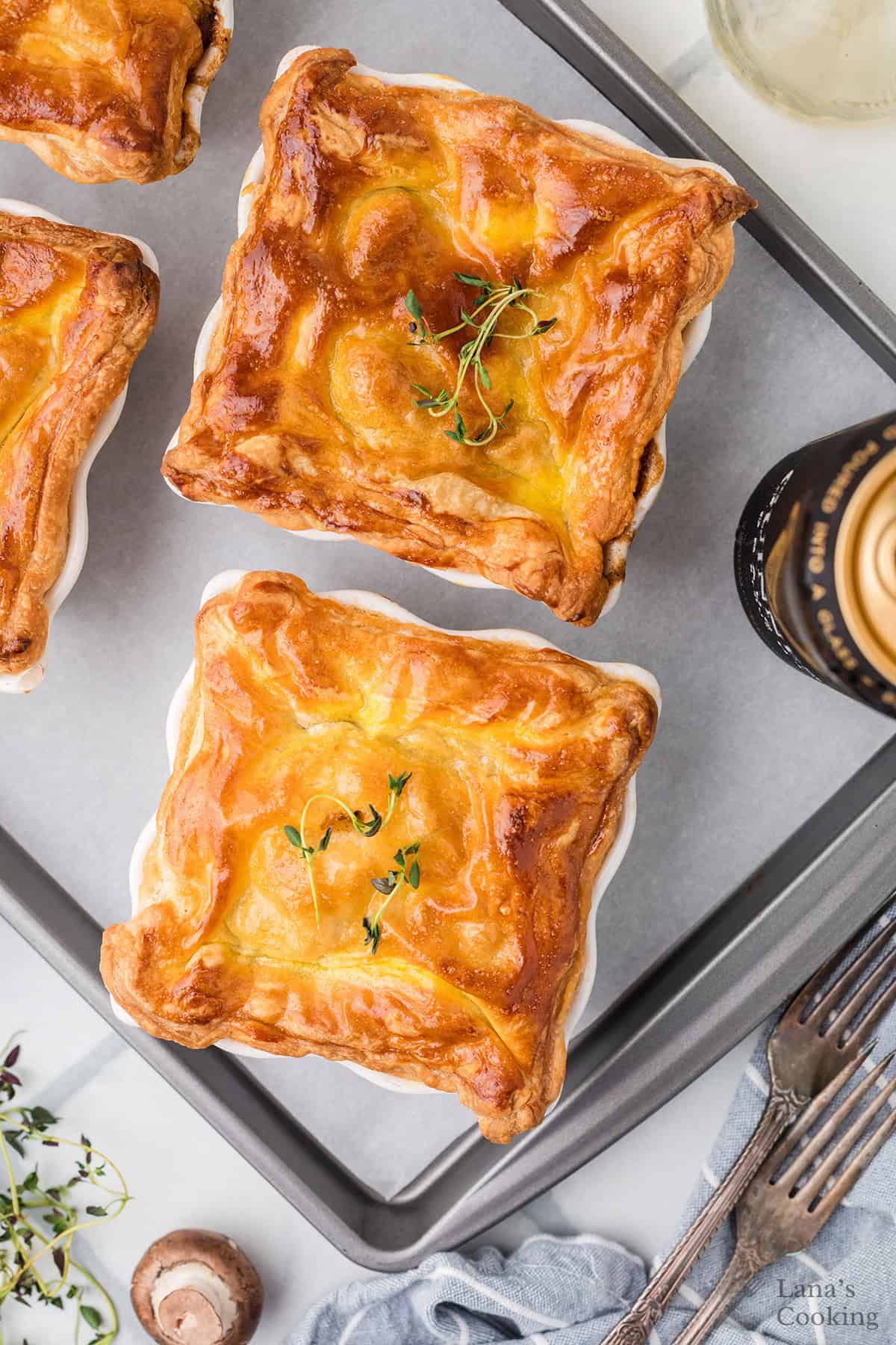 Finished beef and stout pies.
