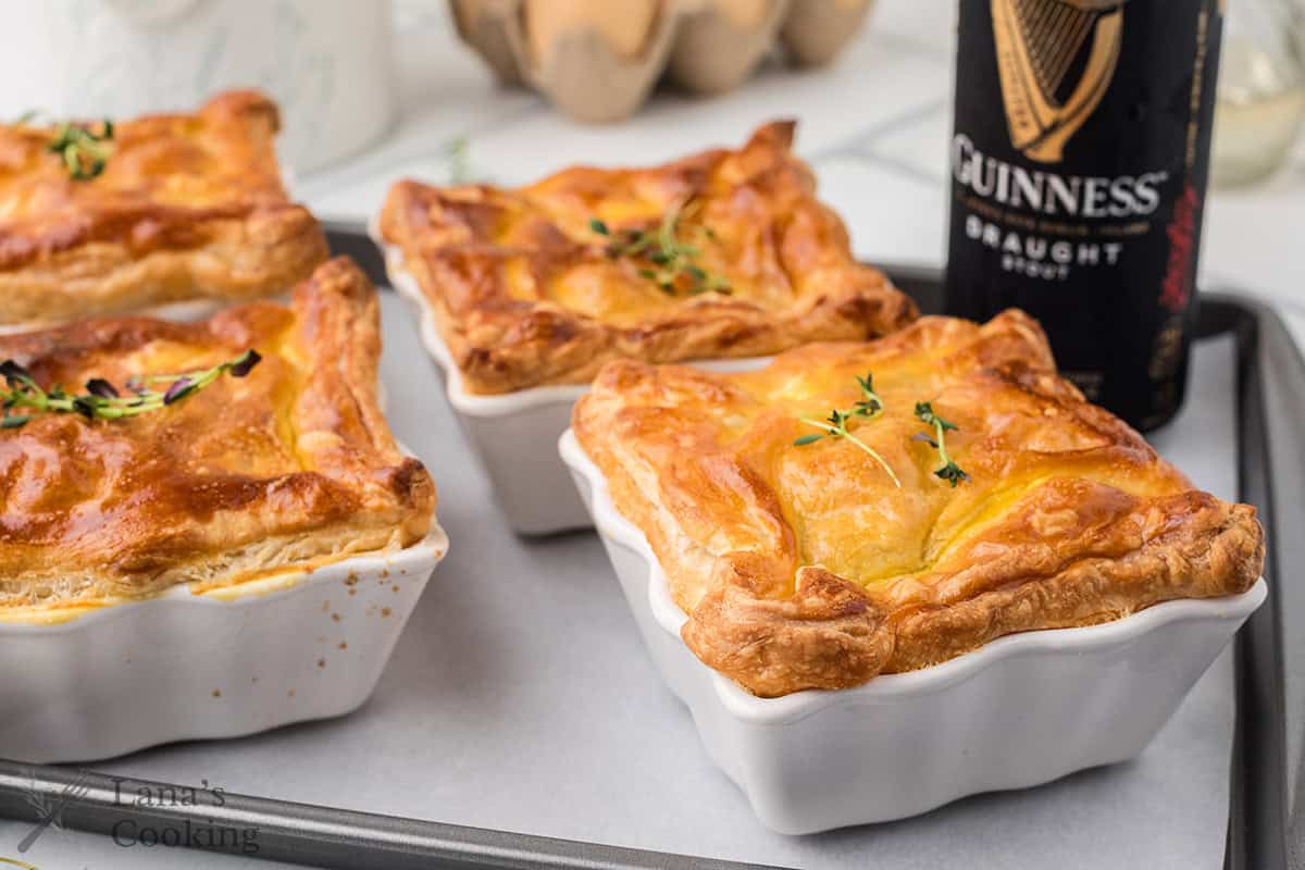 Finished beef and stout pies.