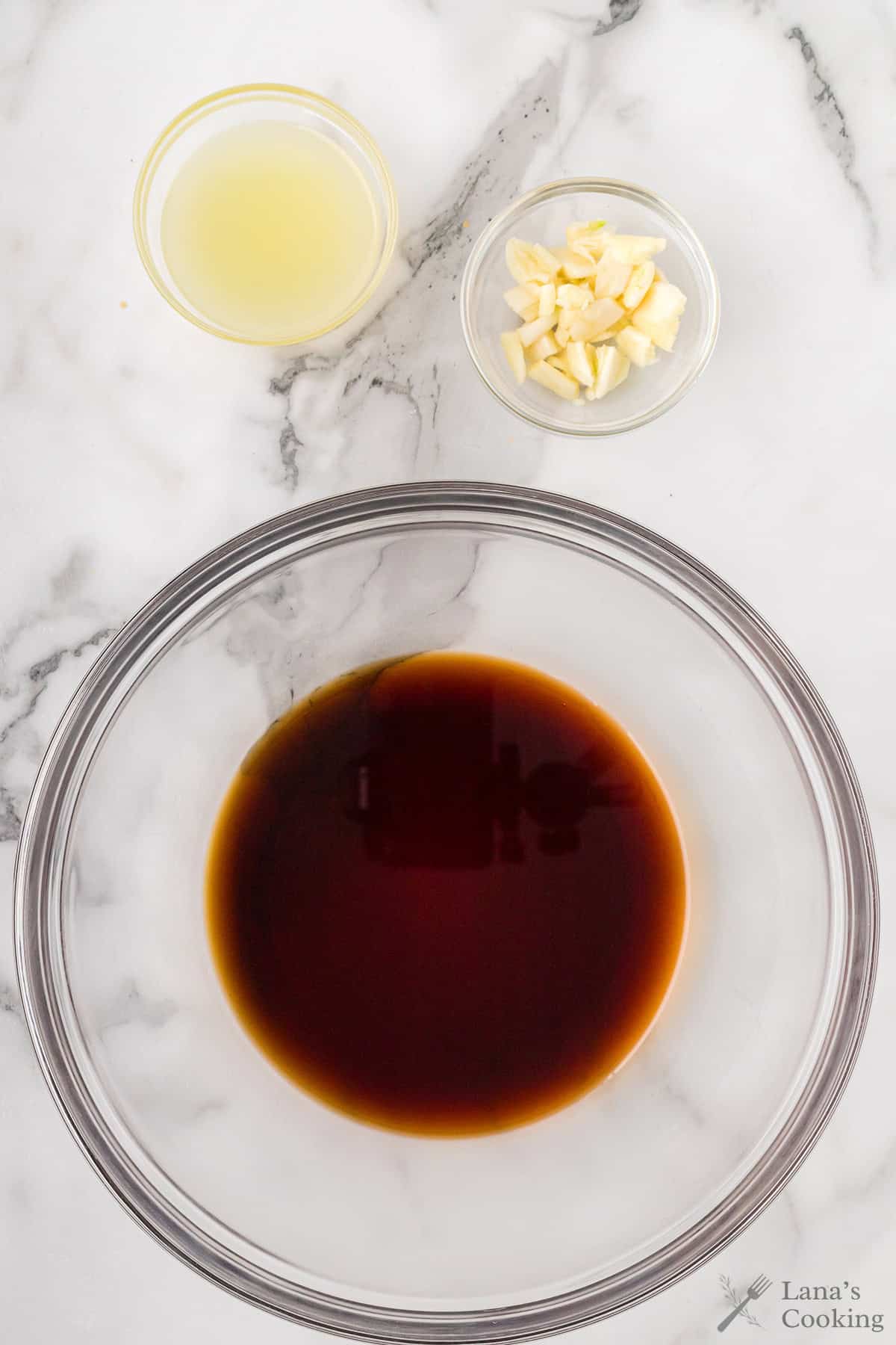Ponzu sauce in a mixing bowl.