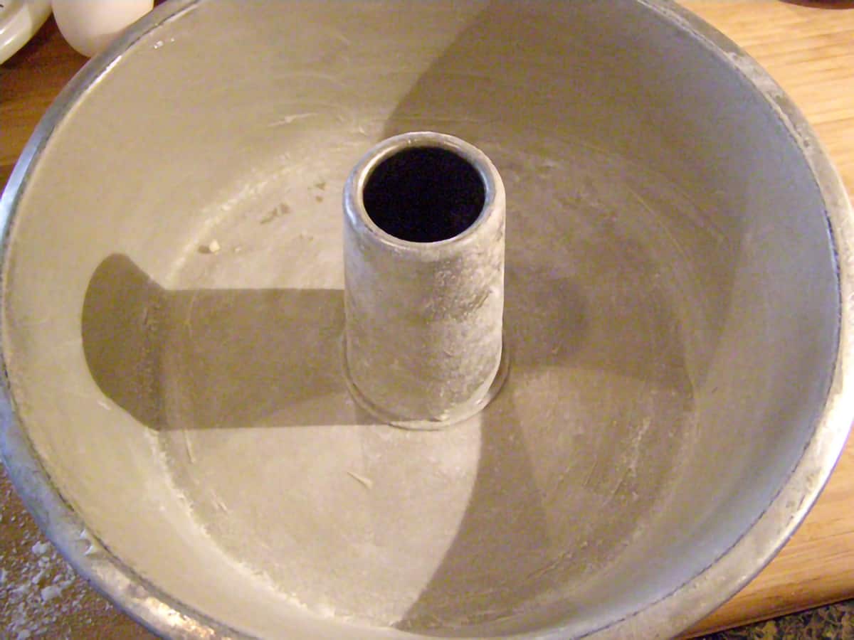Prepared tube pan.