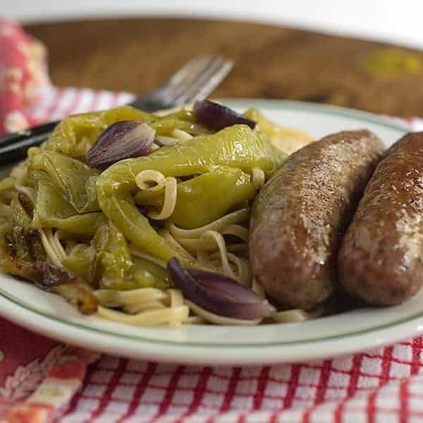 Italian Sausage with Roasted Peppers & Onions