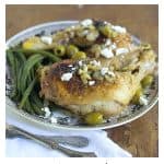 Lemon, ripe green olives, garlic, and oregano combine in a flavorful Mediterranean sauce for this Lemon Olive Chicken. https://www.lanascooking.com/lemon-olive-chicken/