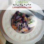 Try this Peach Blueberry Basil Cobbler for a lovely change of pace! https://www.lanascooking.com/peach-blueberry-basil-cobbler/