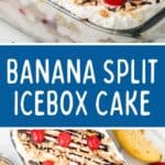 Finished icebox cake with all toppings added.