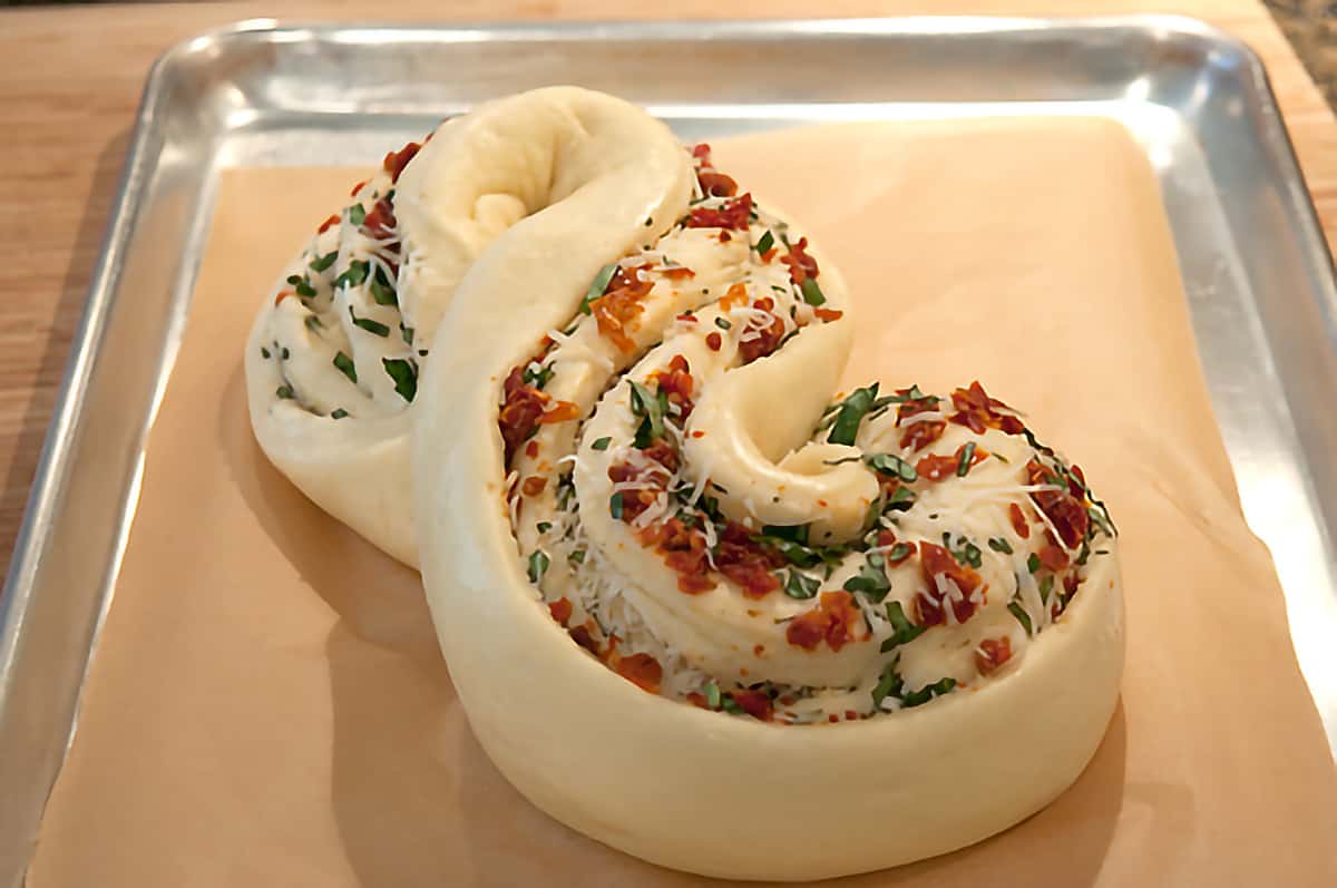 Pane Bianco dough after the second rise