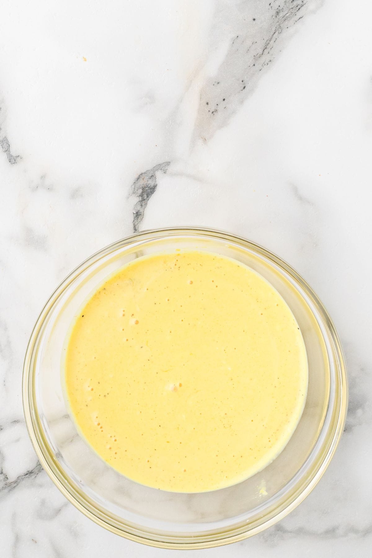 Finished honey-mustard dipping sauce.