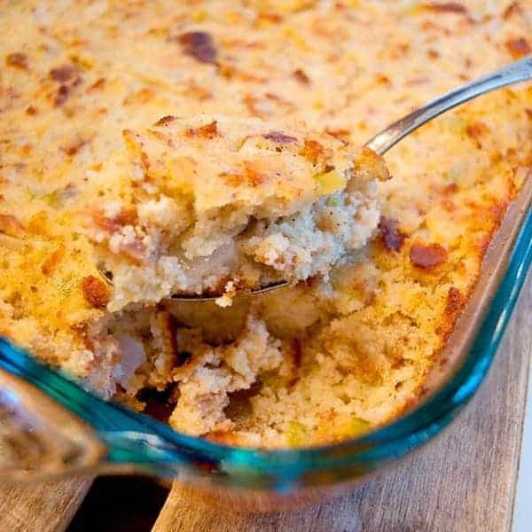 Turkey and Southern Cornbread Dressing - An authentic recipe for traditional southern cornbread dressing and an easy turkey cooking method. https://www.lanascooking.com/turkey-and-southern-cornbread-dressing