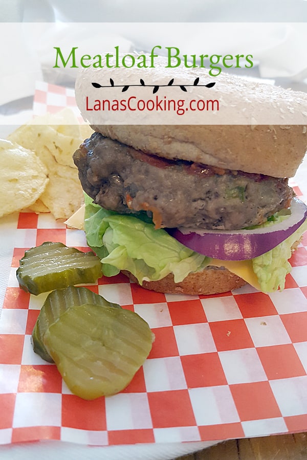 Meatloaf Burgers - a classic meatloaf mix formed into burgers and served on toasted buns. https://www.lanascooking.com/meatloaf-burgers/