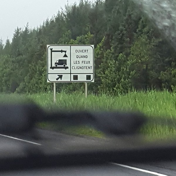 French road sign in Quebec
