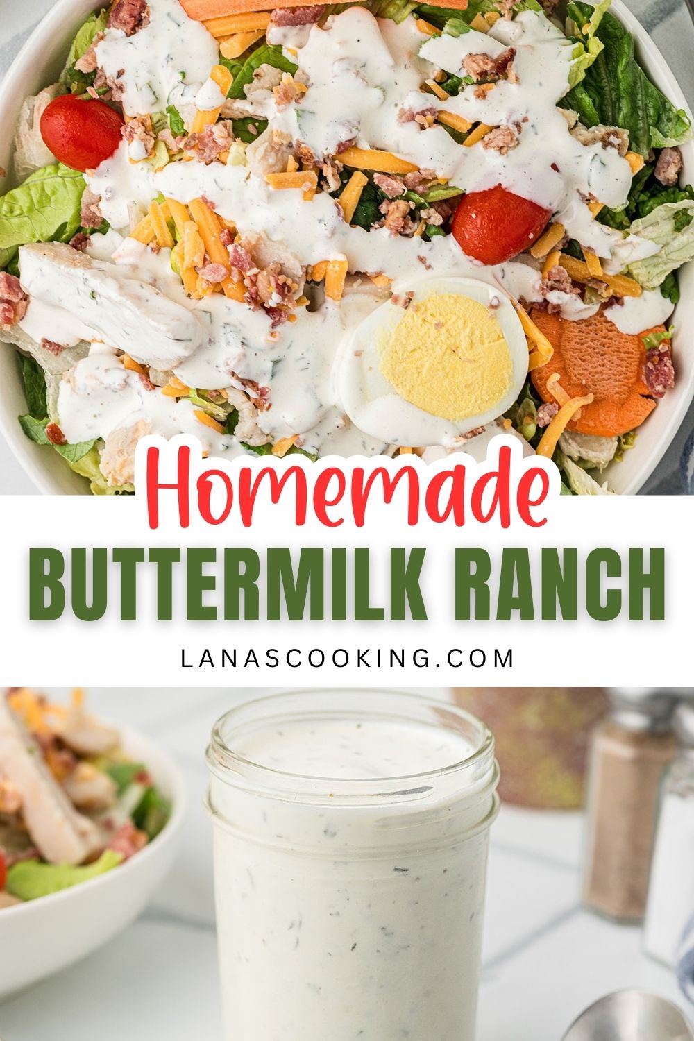 Homemade Buttermilk Ranch Dressing Recipe - Lana’s Cooking
