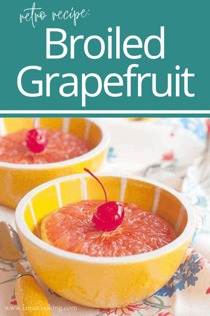 Broiled Grapefruit - grapefruit, cherry juice, and brown sugar broiled until the lightly browned and the grapefruit is warm. Great for breakfast or brunch. https://www.lanascooking.com/broiled-grapefruit/