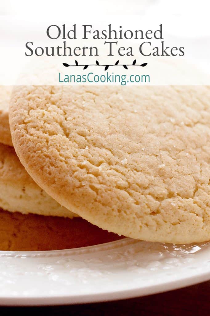 Old Fashioned Southern Tea Cakes on a white serving plate.