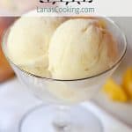 Creamy, cold and delicious homemade peach ice cream with sweet, fresh Georgia grown peaches and rich with eggs, heavy cream, and whole milk. https://www.lanascooking.com/homemade-peach-ice-cream/