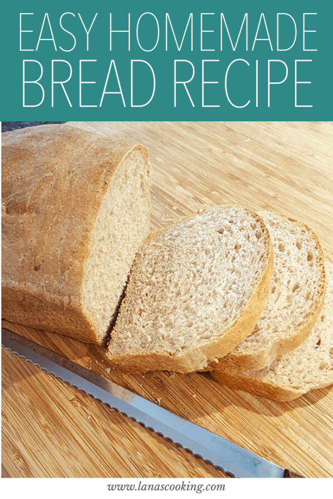 My Easy Homemade Bread Recipe can be made with all unbleached bread flour for a traditional white loaf or a mixture of white and whole wheat. https://www.lanascooking.com/easy-homemade-bread-recipe/