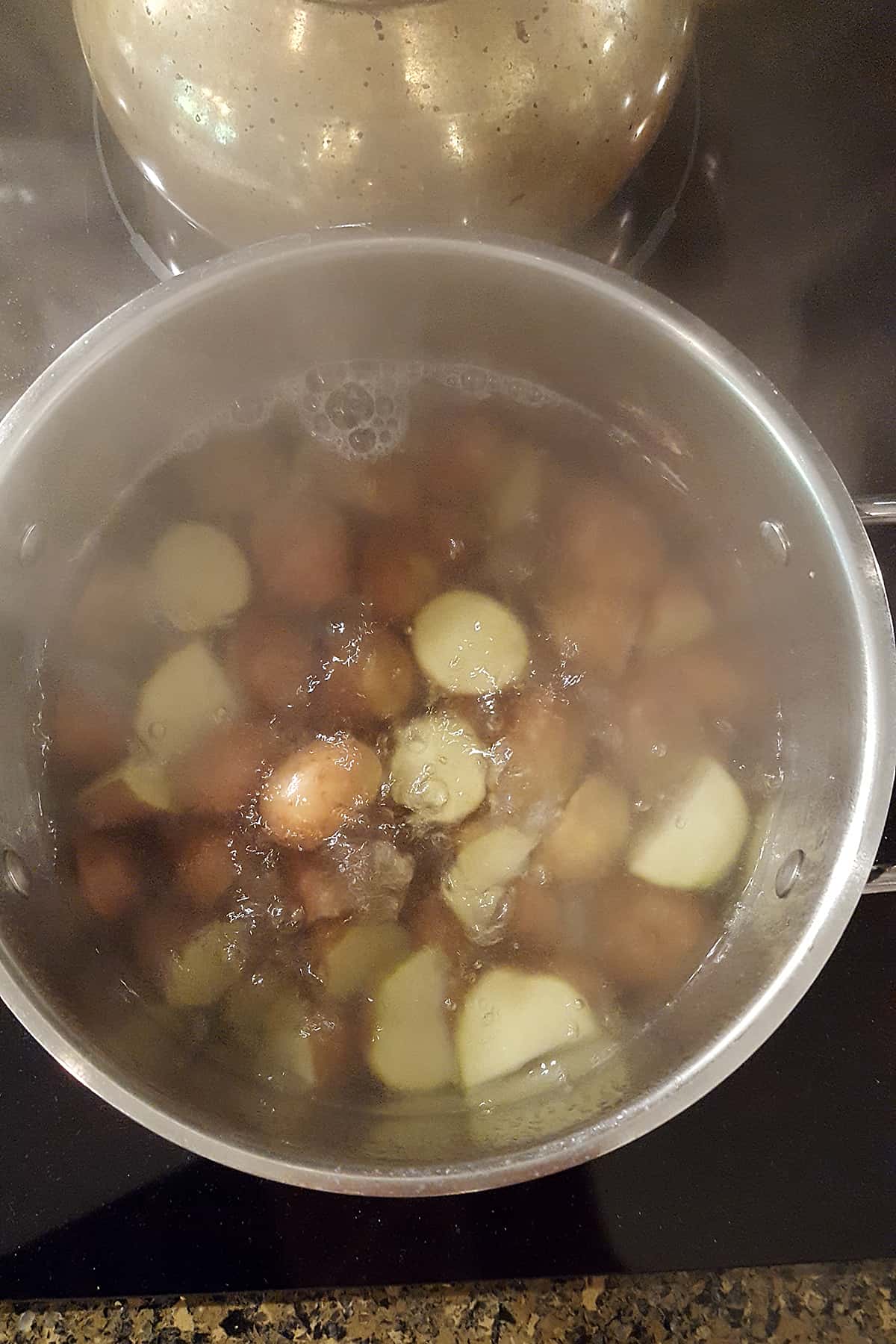 Cook potatoes in salted water for 10-12 minutes