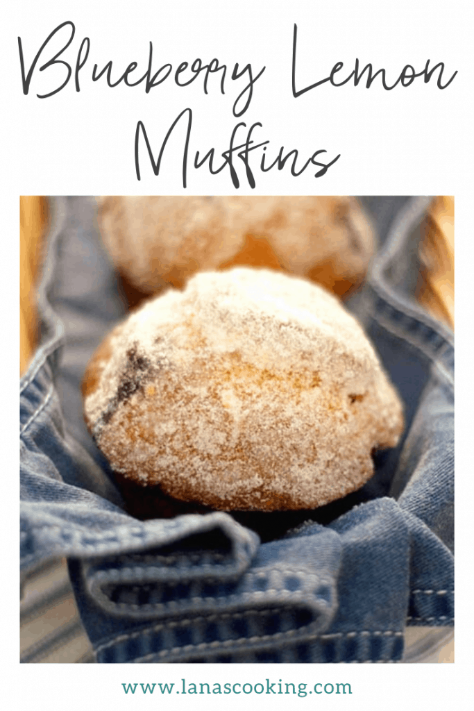 Blueberry Lemon Muffins - these lightly textured, not too sweet muffins are perfect with your morning coffee or enjoy one for an afternoon snack. https://www.lanascooking.com/blueberry-lemon-muffins/
