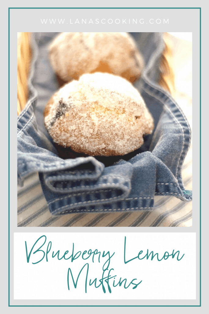 Blueberry Lemon Muffins - these lightly textured, not too sweet muffins are perfect with your morning coffee or enjoy one for an afternoon snack. https://www.lanascooking.com/blueberry-lemon-muffins/