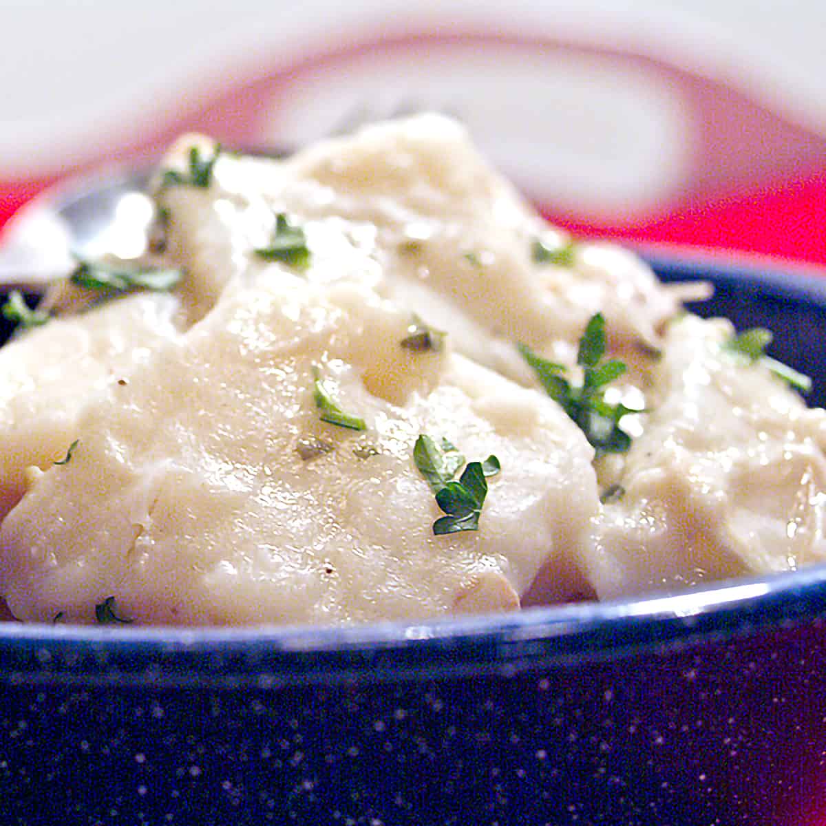 Chicken and Dumplings - the traditional southern way with rolled dumplings. Almost as good for a cold as chicken soup! https://www.lanascooking.com/chicken-and-dumplings/