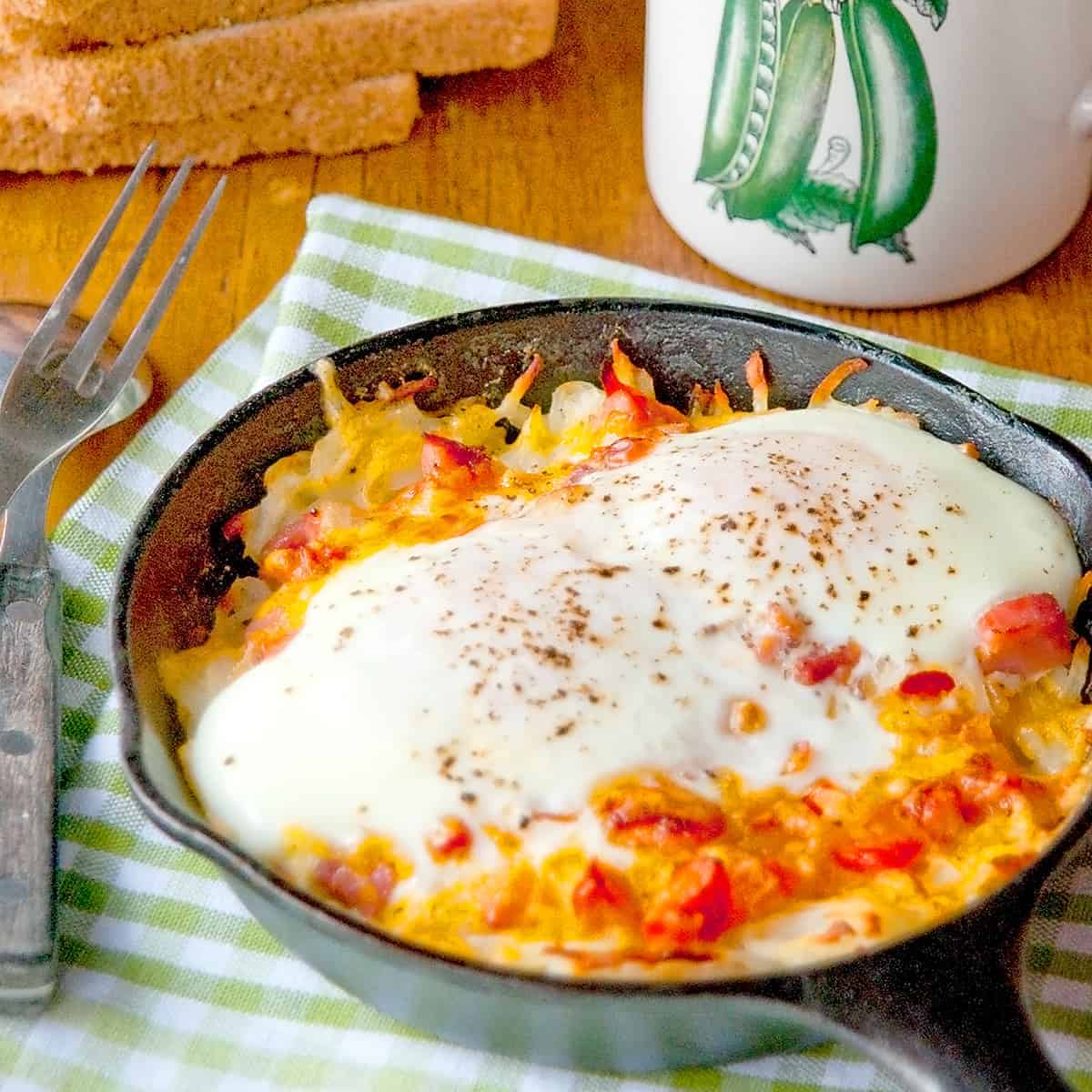 Hash Brown Omelet Skillets Recipe - Lana's Cooking