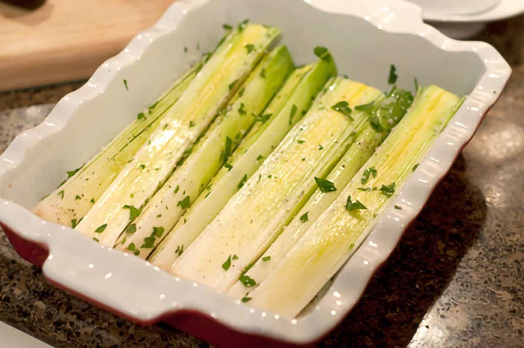 Roasted Leeks side dish recipe from Never Enough Thyme