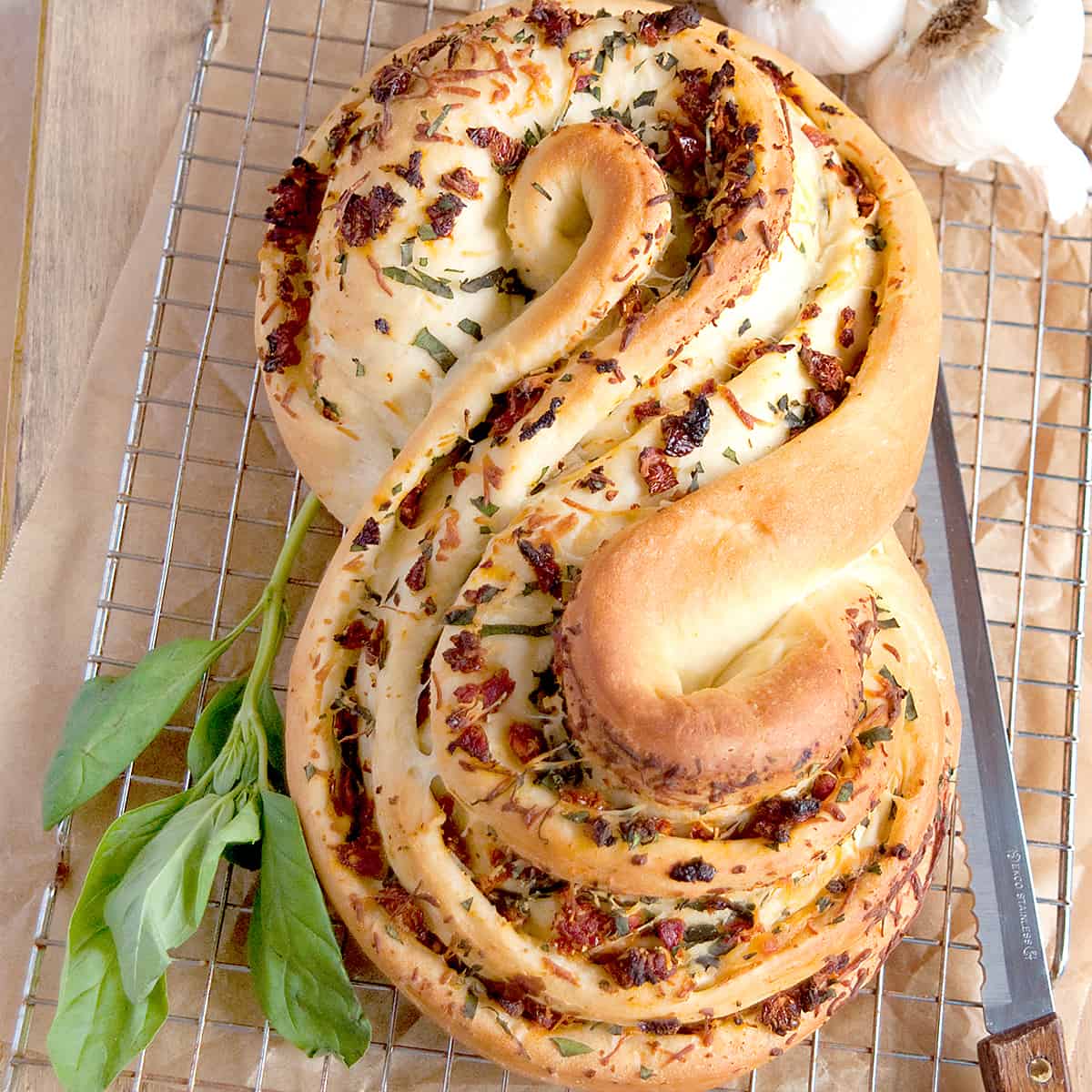 Finished pane bianco on a cooling rack.