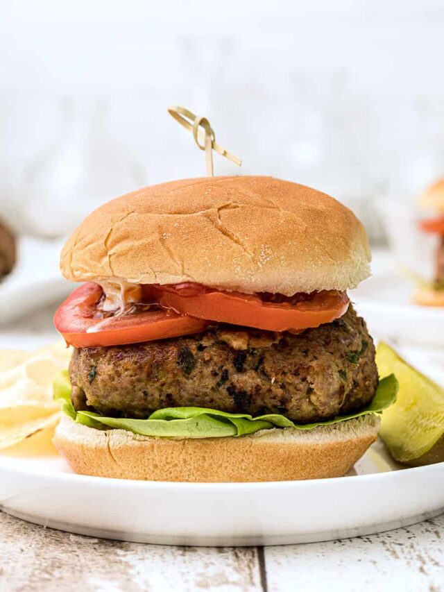 Juicy Grilled Turkey Burgers with Gruyere Cheese and Dijon Mustard Story