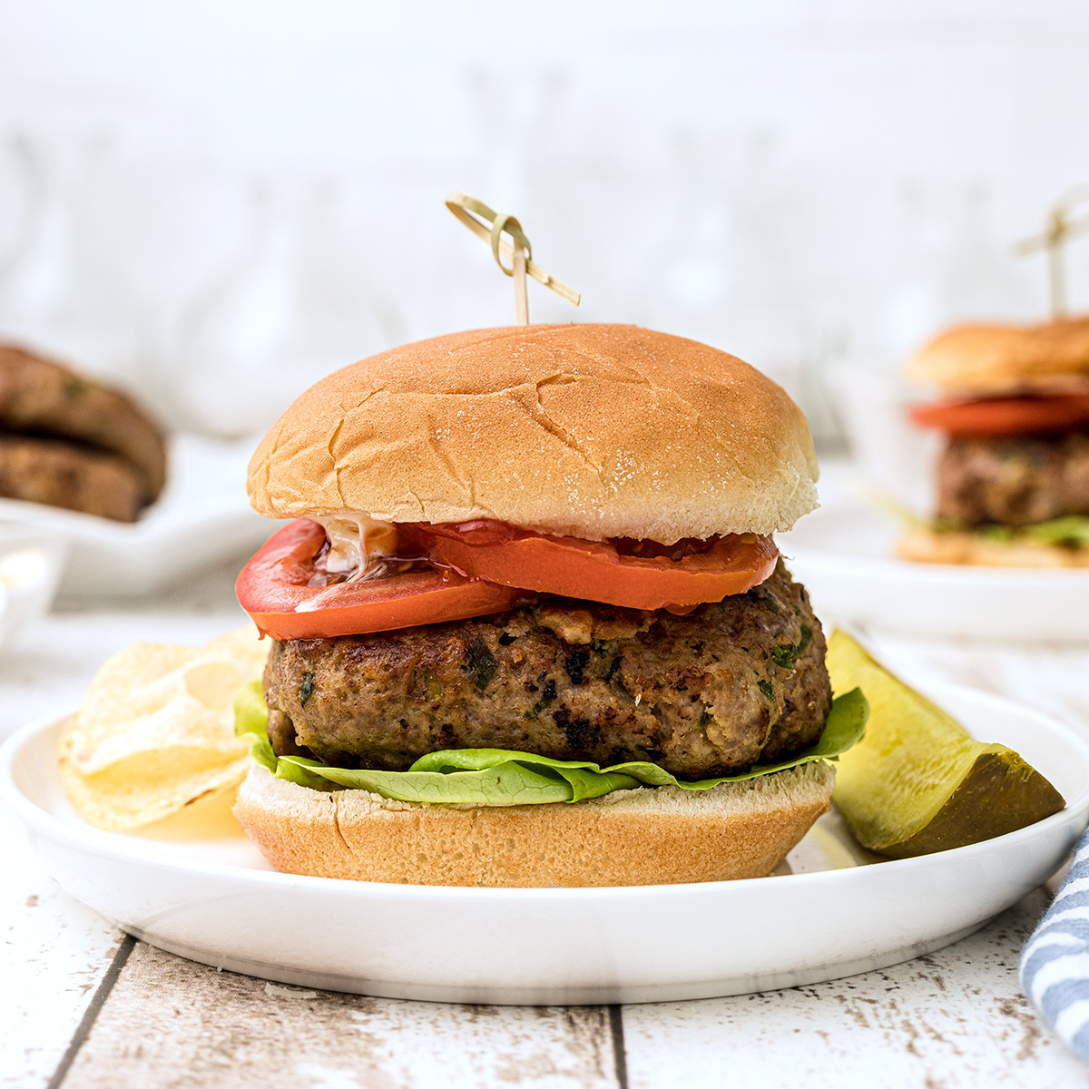Juicy Grilled Turkey Burgers with Gruyere Cheese and Dijon Mustard