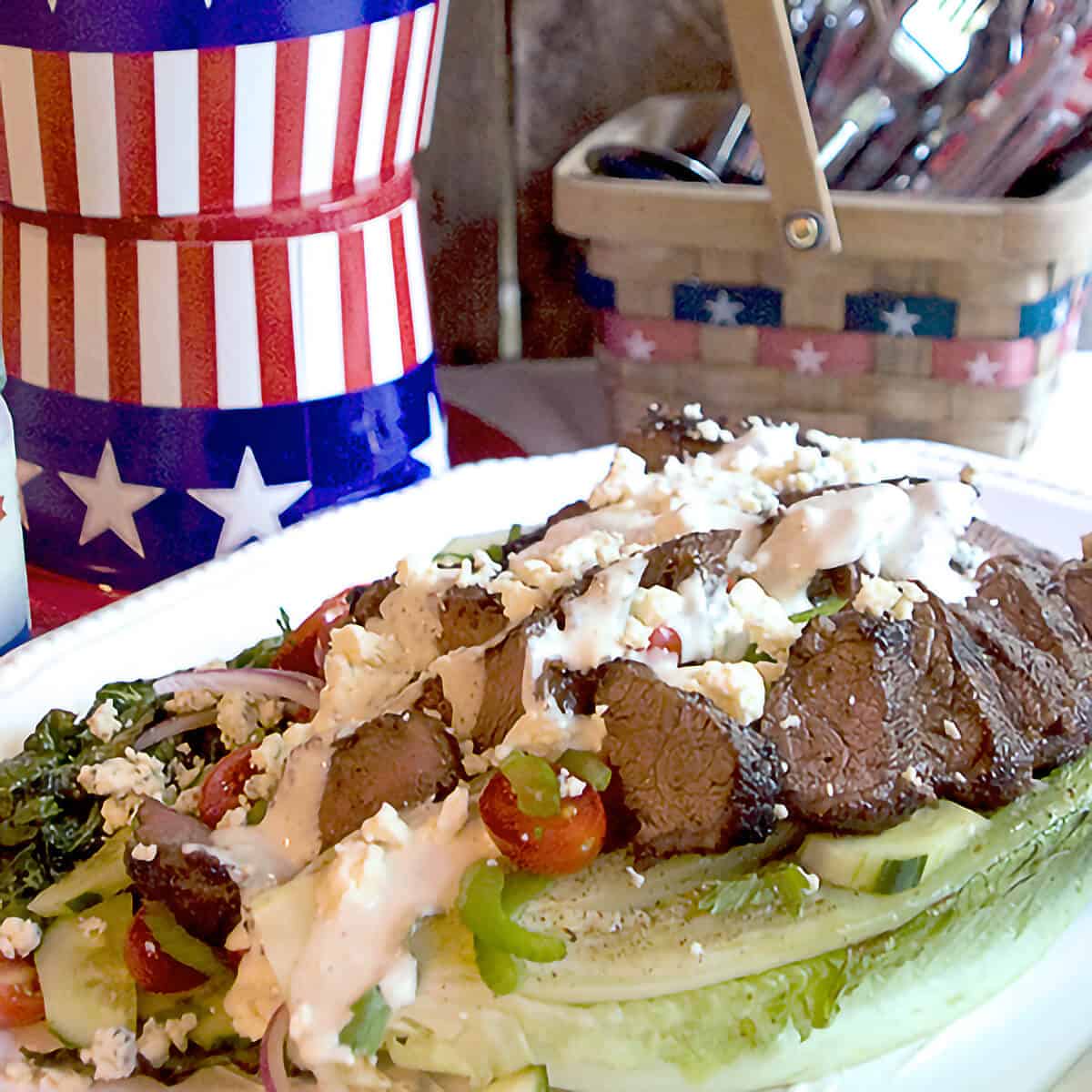 Grilled Steak Salad with Blue Cheese Dressing