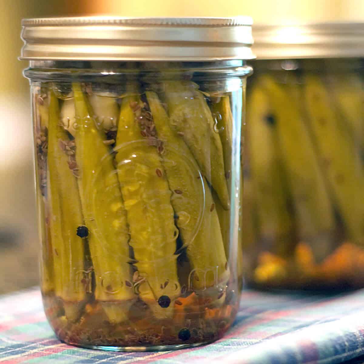 Homemade Pickled Okra
