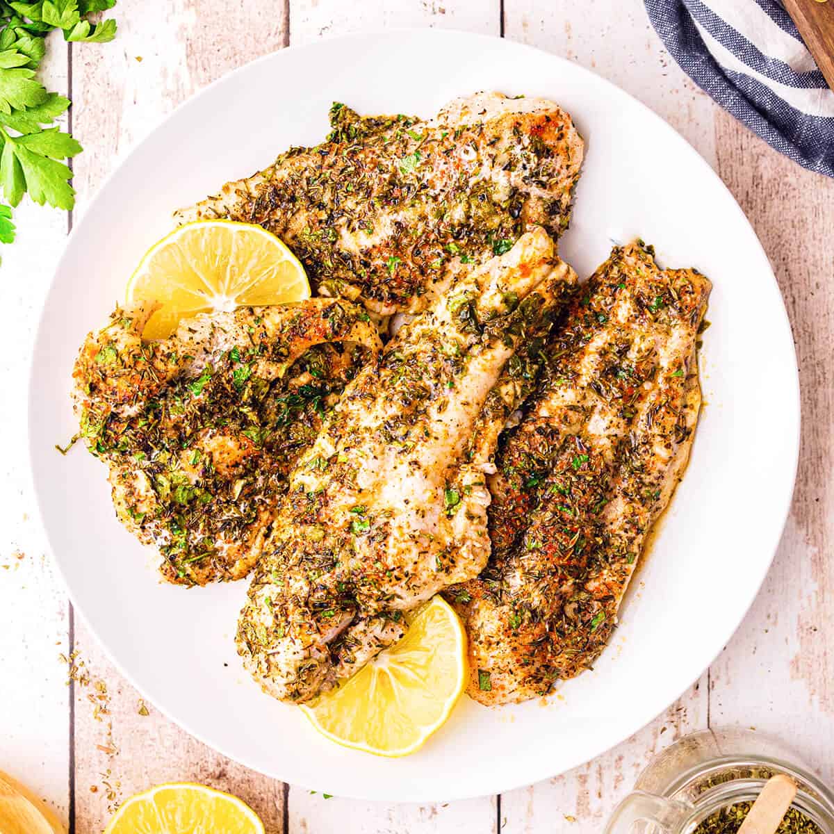 Baked Catfish with Herbs