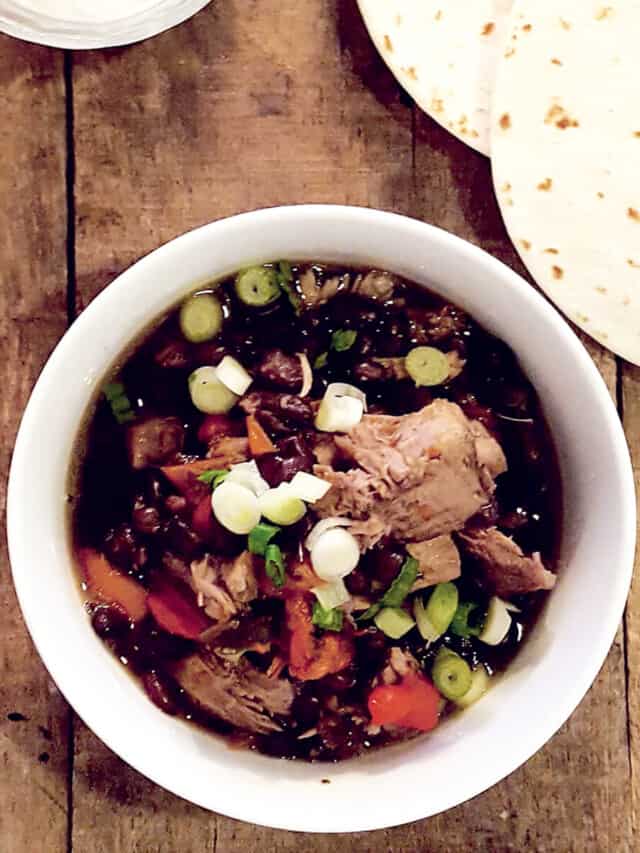 Slow Cooker Pork and Black Bean Stew Story