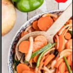 Copper pennies salad in a serving bowl.