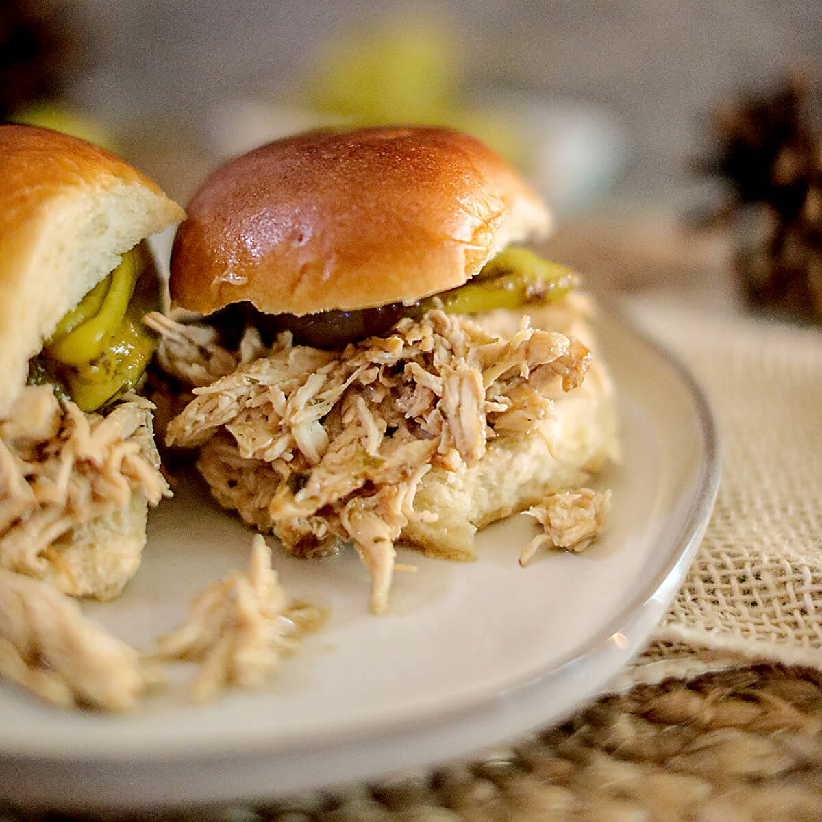 Crock Pot Mississippi Chicken Sliders