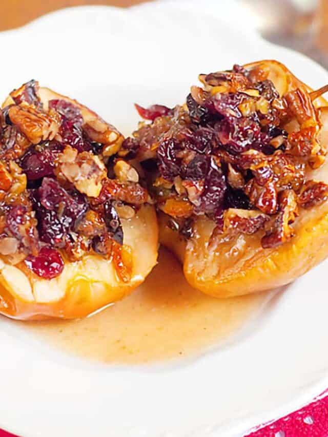 Baked Apples with Cranberries and Pecans Story