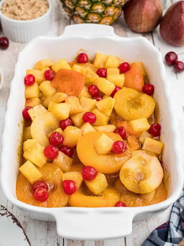 Hot Baked Curried Fruit